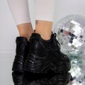 Dámske topánky na platforme 3SJN32 Čierna | Mei