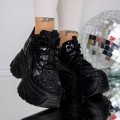 Dámske topánky na platforme 3SJN33 Čierna | Mei