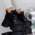Dámske topánky na platforme 3SJN33 Čierna | Mei
