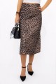 Dámska sukňa 4419 Leopard Hnedá | Kikiriki