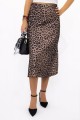 Dámska sukňa 4419 Leopard Hnedá | Kikiriki