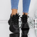 Dámske topánky na platforme 3SJN30 Čierna | MEI