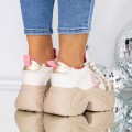 Dámske topánky na platforme 3SJN39 Ružová | MEI