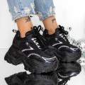 Dámske topánky na platforme 3SJN60 Čierna | Mei