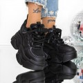 Dámske topánky na platforme 3SJN61 Čierna | Mei