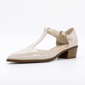 Dámske sandále na hrubom podpätku K6052-5680 Krémovej farby | Advancer