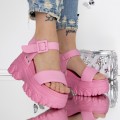 Dámske sandále na platforme 3WL207 Ružová | Mei