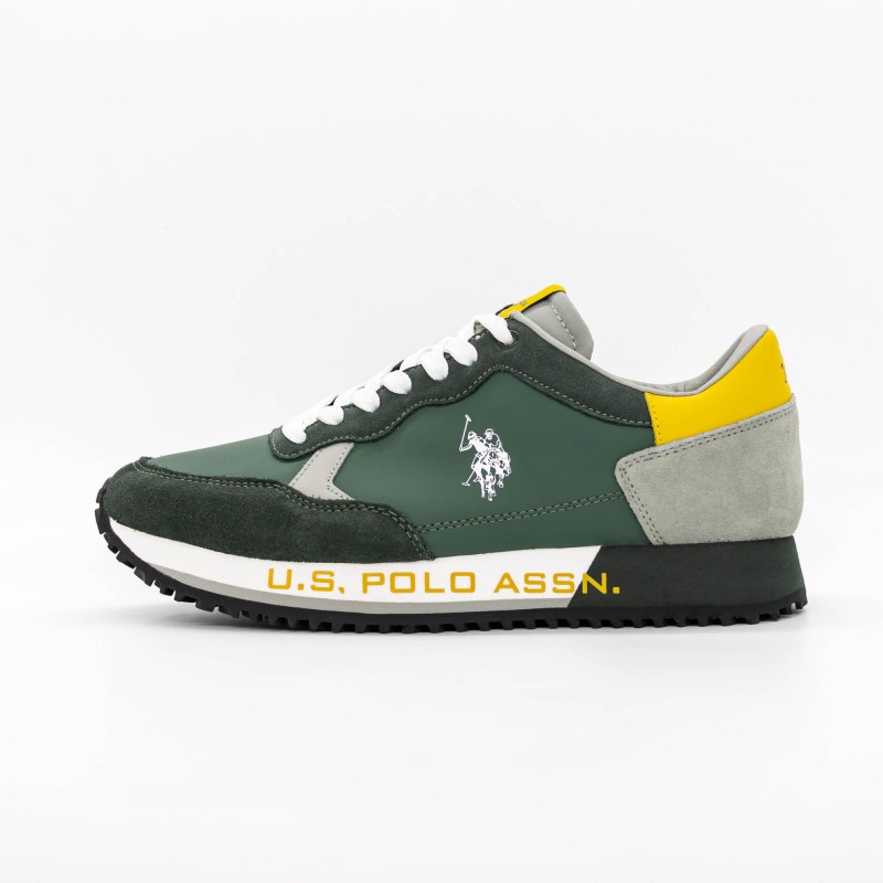 Pánske športové topánky CLEEF002 Zelená-Šedá | U.S.POLO ASSN