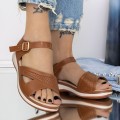 Dámske sandále 922-1 Khaki farba | Fashion