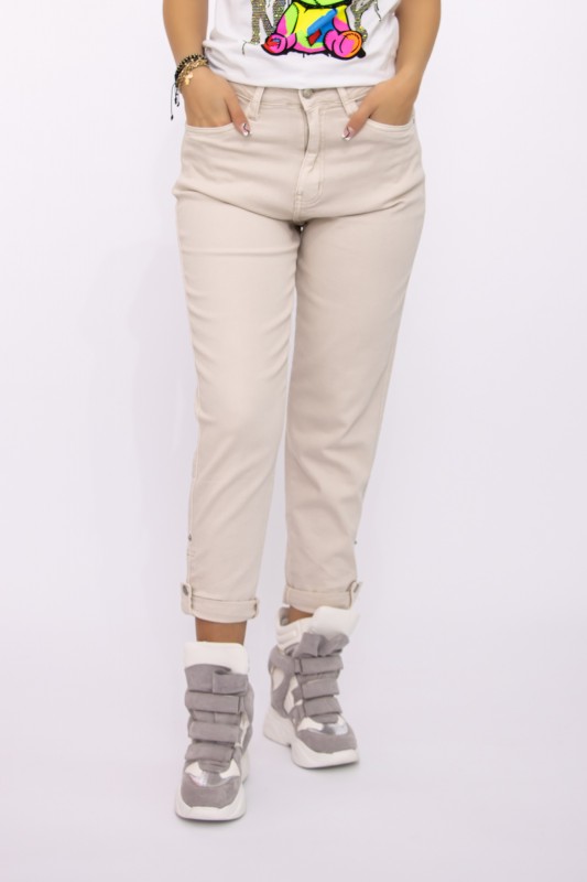 Dámske džínsy SL1268-7 Béžová | Mina