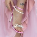 Dámske sandále s tenkým podpätkom 3NE3 Ružová | Mei