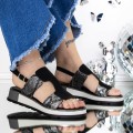 Dámske sandále na nízkom podpätku 3GZ31 Čierna | Mei