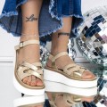 Dámske sandále na platforme 3GZ33 Béžová | Mei