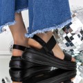 Dámske sandále na platforme 3GZ75 Čierna | Mei