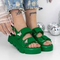 Dámske sandále na platforme 3HXS61 Zelená | Mei