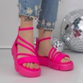 Dámske sandále na platforme 3HXS62 Ružová | Mei