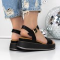 Dámske sandále na platforme 3GZ60 Čierna | Mei
