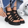 Dámske sandále na nízkom podpätku 3HXS52 Čierna | Mei
