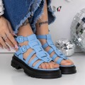 Dámske sandále na nízkom podpätku 3HXS52 Modrá | Mei