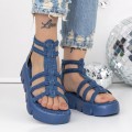 Dámske sandále na platforme 3HXS70 Modrá | Mei