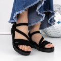 Dámske sandále na nízkom podpätku 3GZ57 Čierna | Mei