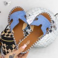 Dámske papuče s nízkou podrážkou 3BL3 Modrá | Mei