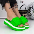 Dámske papuče s nízkou podrážkou 3GH22 Zelená | Mei