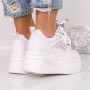 Pantofi Sport Dama cu Platforma 995-8 ALL WHITE | MEI