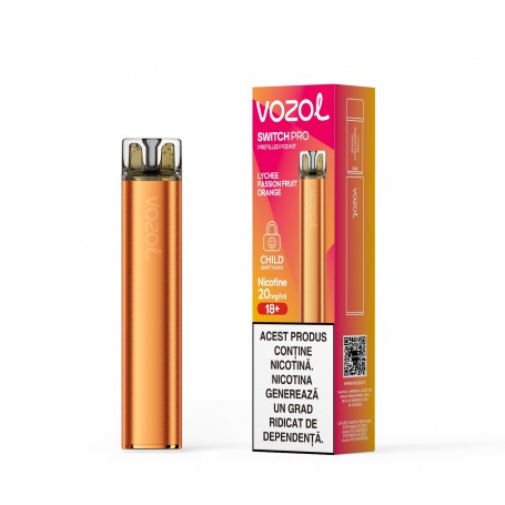 Dobíjacia elektronická vodná fajka KIT SWITCH PRO LYCHEE PASSION FRUIT ORANGE | VOZOL