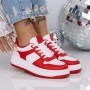 Sneakers Dama S08578 WHITE-RED | SE7EN