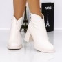 Botine cu Toc Gros 3AD29 BEIGE | MEI