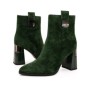 Ghete Dama din piele naturala K99021R DARK GREEN | ADVANCER