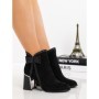 Botine cu Toc Gros 3AXKK192 BLACK | MEI