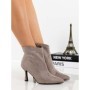 Botine cu Toc Subtire 3AGZ115 KHAKI | MEI