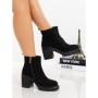 Botine cu Toc Gros 3AD39 BLACK | MEI