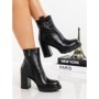 Botine cu Toc Gros 3AD59 BLACK | MEI