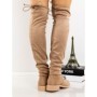 Cizme dama cu talpa joasa CH293 BEIGE | ABLOOM