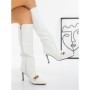 Cizme Dama cu Toc J6115 WHITE | MIA SHOES