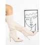 Cizme Dama cu Toc J6115 BEIGE | MIA SHOES