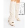 Cizme Dama cu Toc J6115 BEIGE | MIA SHOES