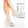 Botine cu Toc Subtire J9821 BEIGE | MIA SHOES