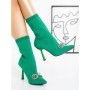 Botine cu Toc Subtire J9821 GREEN | MIA SHOES