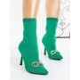 Botine cu Toc Subtire J9821 GREEN | MIA SHOES