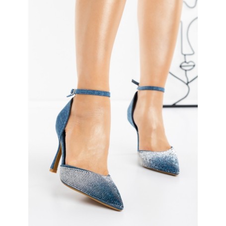 Pantofi Stiletto G1715 BLUE | GALLEVANI