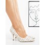 Pantofi Stiletto G1716 WHITE | GALLEVANI