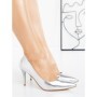 Pantofi Stiletto H1015 SILVER | TONY&CO