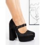 Pantofi cu Toc gros si Platforma LD-1162 BLACK | L.DAY