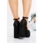 Pantofi cu Toc gros si Platforma K698 BLACK | ABLOOM