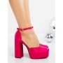 Pantofi cu Toc gros si Platforma K698 FUCHSIA | ABLOOM