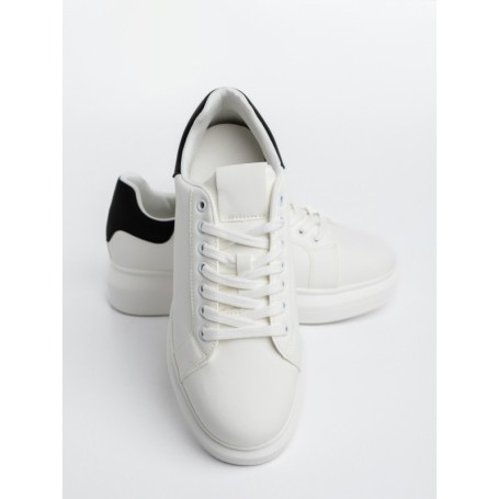 Pantofi Sport Barbati 3AGZ118 WHITE-BLACK | MEI